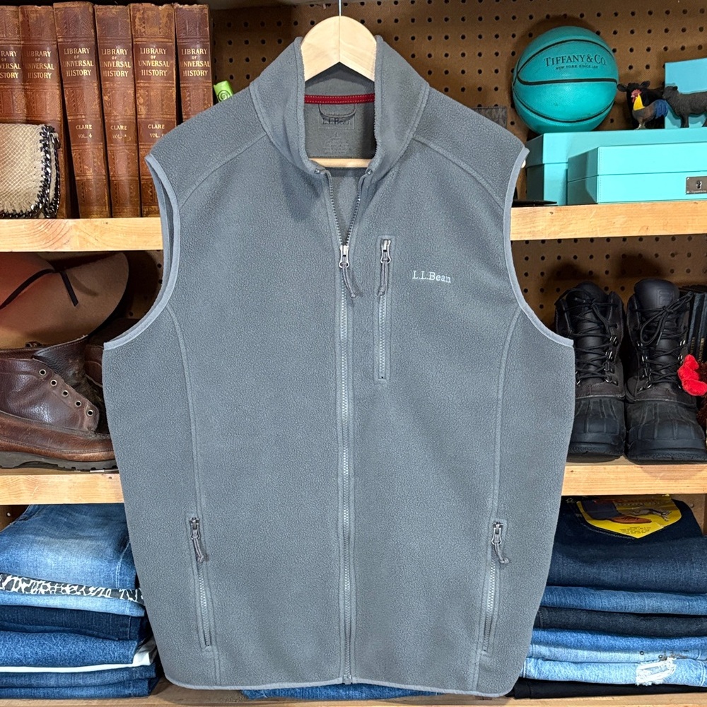 L.L. Bean Men's Grey Fleece Vest
